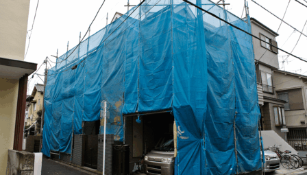 練馬区で狭小地域での足場仮設が進んでいます