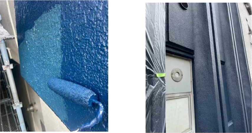 マンション部分アクセント部分上塗り