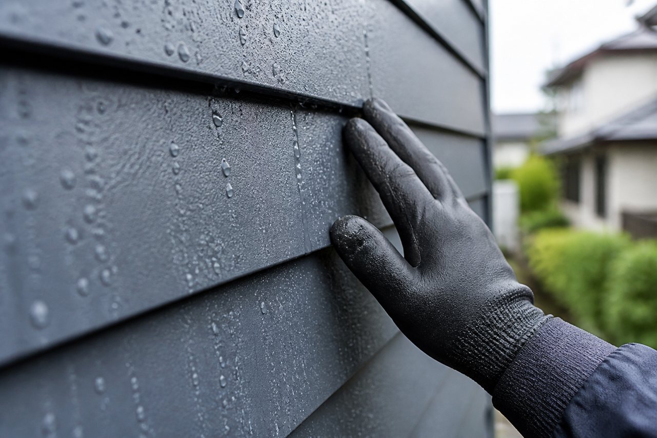 雨をはじく高耐候な外壁塗膜